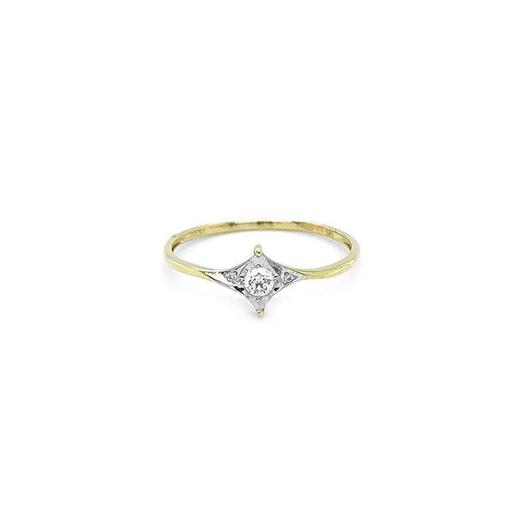 Zlatý Zánubní Prsten s Diamanty